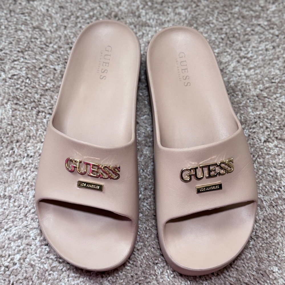 Guess Women's Blush beige Slide Sandals Size 10M - Picture 6 of 8